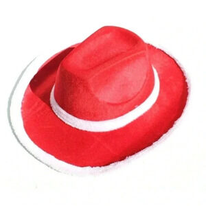 New Red White SEXY Christmas Holidays Cowboy Western Hat